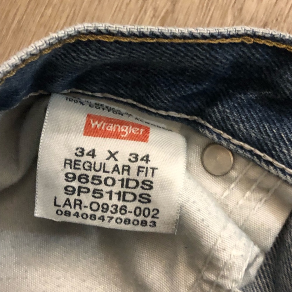 ✨ Men’s Wrangler Regular Fit Jeans 34x34 ✨ - Picture 5 of 5
